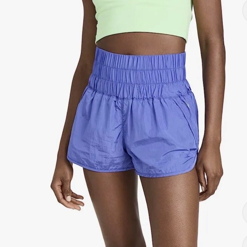 Free People Movement Blue Athletic Shorts